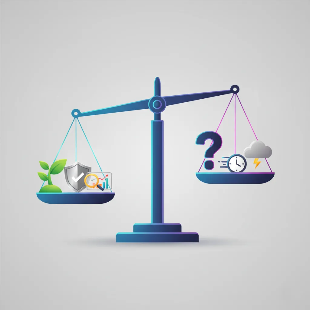 Balance pesant les avantages et inconvénients de l'analyse fondamentale